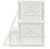 Flatiron Bunk Bed — Twin / Full / Aged White
