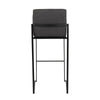 Fuji - High Back Barstool - Black Steel Legs