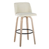 Toriano - 30" Fixed-Height Barstool (Set of 2) - Cream And Black
