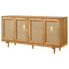 Fabra 4-door Dining Sideboard Storage Console Honey — product view 4