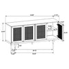 Fabra 4-door Dining Sideboard Storage Console Honey — product view 12