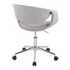 Curvo - Upholstered 5-Star Task Chair - Chrome Metal Base