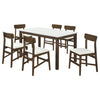 Merrin 7-piece 55-inch Rectangular Dining Set Off White and Walnut — product view 2
