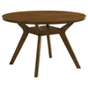 Mueller 5-piece 48-inch Round Dining Set Brown and Beige — product view 3