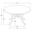 Mueller 5-piece 48-inch Round Dining Set Brown and Beige — product view 12