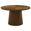 Galindo 5-piece 52-inch Round Dining Set Light Grey and Walnut — product view 4