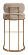 Velar Barstool Beige & Bronze — Set of 2