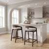 Troy Counter Stool Dove Gray & Espresso — Set of 2