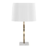 Moon - Table Lamp - White Marble, Gold Metal And White Shade