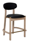 Rilou Counter Stool Black & Natural — Set of 2