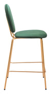 Odessa Counter Stool Green & Gold — Set of 2