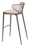 Silues Barstool Taupe & Brown — Set of 2