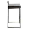 Fuji - Stackable Counter Stool With Cushion - Black Metal