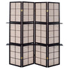 Iggy - 4-Panel Room Divider Folding Shoji Screen - Cappuccino