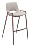 Desi Barstool (Set of 2) Beige & Walnut — Set of 2