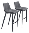 Magnus - Bar Chair (Set of 2) - Dark Gray / Black