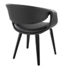 Curvo - Upholstered Chair (Set of 2) - Black Wood Legs