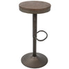 Dakota - Adjustable Barstool (Set of 2) - Antique Metal And Brown