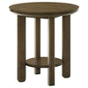 Ottowa - Round Wood Table With Shelf