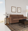 Selma - Velvet Upholstered Crescent Arm Sofa - Rust