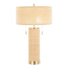 Cylinder - Rattan 29" Rattan Table Lamp - Royal Gold And Natural Rattan from Grandview Gallery