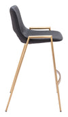 Desi Counter Stool Black & Gold — Set of 2