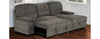 2Pc Media Sleeper With Strg Romano Charcoal