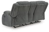Observation Power Reclining Loveseat with Console - Steel