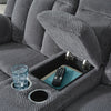 Observation Power Reclining Loveseat with Console - Steel