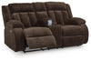 Observation Power Reclining Loveseat with Console - Chocolate