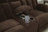 Observation Power Reclining Loveseat with Console - Chocolate