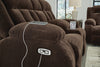 Observation Power Reclining Loveseat with Console - Chocolate