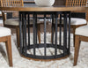Midland 54-inch Round Dining Table — Warm Amber