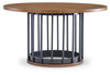 Midland 54-inch Round Dining Table — Warm Amber