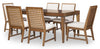 Midland 40.5-inch Rectangular Dining Table — Warm Amber