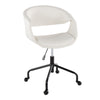 Curvo - Upholstered 4-Star Task Chair - Black Metal Base