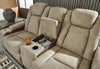 Next-Gen Durapella Power Reclining Loveseat with Console - Sand