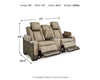 Next-Gen Durapella Power Reclining Loveseat with Console - Sand