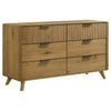 Bennett Twin Cream Upholstered 4-Piece Mid-Century Bedroom Set Light Oak — product view 7