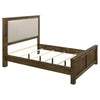 Doherty Queen Linen Upholstered Panel Bed Rustic Brown — product view 1