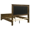 Doherty Queen Linen Upholstered Panel Bed Rustic Brown — product view 5