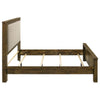 Doherty Queen Linen Upholstered Panel Bed Rustic Brown — product view 6