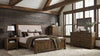 Doherty Queen Linen Upholstered Panel Bed Rustic Brown — product view 12