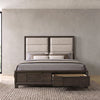 Farre Queen Upholstered Storage Platform Bed Dark Brown — product view 12