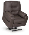 Belmone Pike Power Lift Recliner - Gunmetal