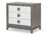 Terra Luna Nightstand 3 Drawers -Midnight/White Cloud — White Cloud & Nightfall