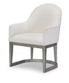 Terra Luna Upholstered Host Chair — Set of 2 — White Cloud & Nightfall