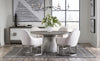 Terra Luna 60-inch Round Pedestal Table — White Cloud & Nightfall