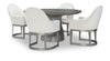 Terra Luna 60-inch Round Pedestal Table — White Cloud & Nightfall