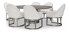 Terra Luna 60-inch Round Pedestal Table — White Cloud & Nightfall